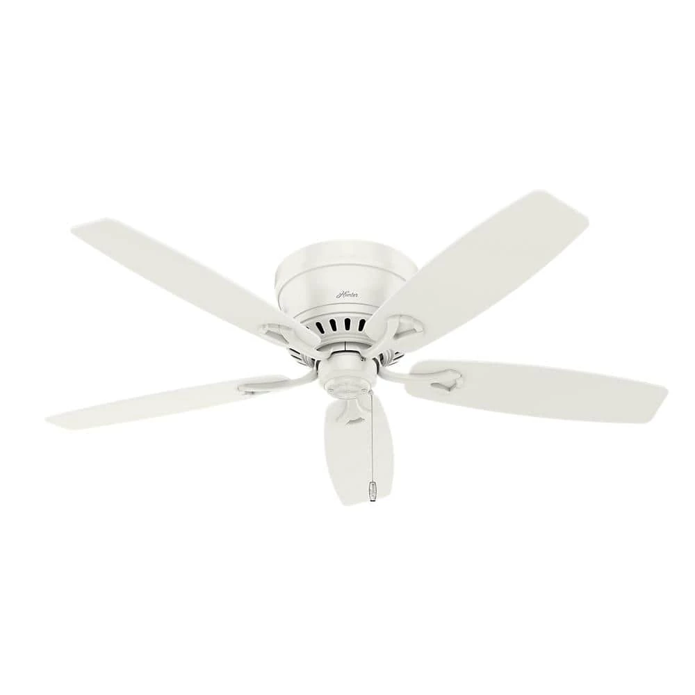 Hunter Oakhurst II 52 in. Low Profile LED Indoor Fresh White Ceiling Fan with Light Kit 9 Hunter Oakhurst II 52 in. Low Profile LED Indoor Fresh White Ceiling Fan with Light Kit - Image 9