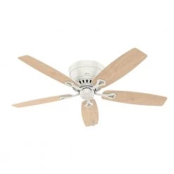 Hunter Oakhurst II 52 in. Low Profile LED Indoor Fresh White Ceiling Fan with Light Kit 20 Hunter Oakhurst II 52 in. Low Profile LED Indoor Fresh White Ceiling Fan with Light Kit -Fans Shop fresh white hunter ceiling fans with lights 52302 77 1000