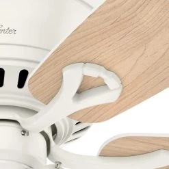 Hunter Oakhurst II 52 in. Low Profile LED Indoor Fresh White Ceiling Fan with Light Kit 25 Hunter Oakhurst II 52 in. Low Profile LED Indoor Fresh White Ceiling Fan with Light Kit -Fans Shop fresh white hunter ceiling fans with lights 52302 fa 1000