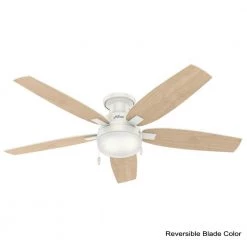 Hunter Duncan 52 in. LED Indoor Fresh White Flush Mount Ceiling Fan with Light 15 Hunter Duncan 52 in. LED Indoor Fresh White Flush Mount Ceiling Fan with Light -Fans Shop fresh white hunter ceiling fans with lights 59186 40 1000
