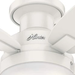 Hunter Duncan 52 in. LED Indoor Fresh White Flush Mount Ceiling Fan with Light 21 Hunter Duncan 52 in. LED Indoor Fresh White Flush Mount Ceiling Fan with Light -Fans Shop fresh white hunter ceiling fans with lights 59186 4f 1000