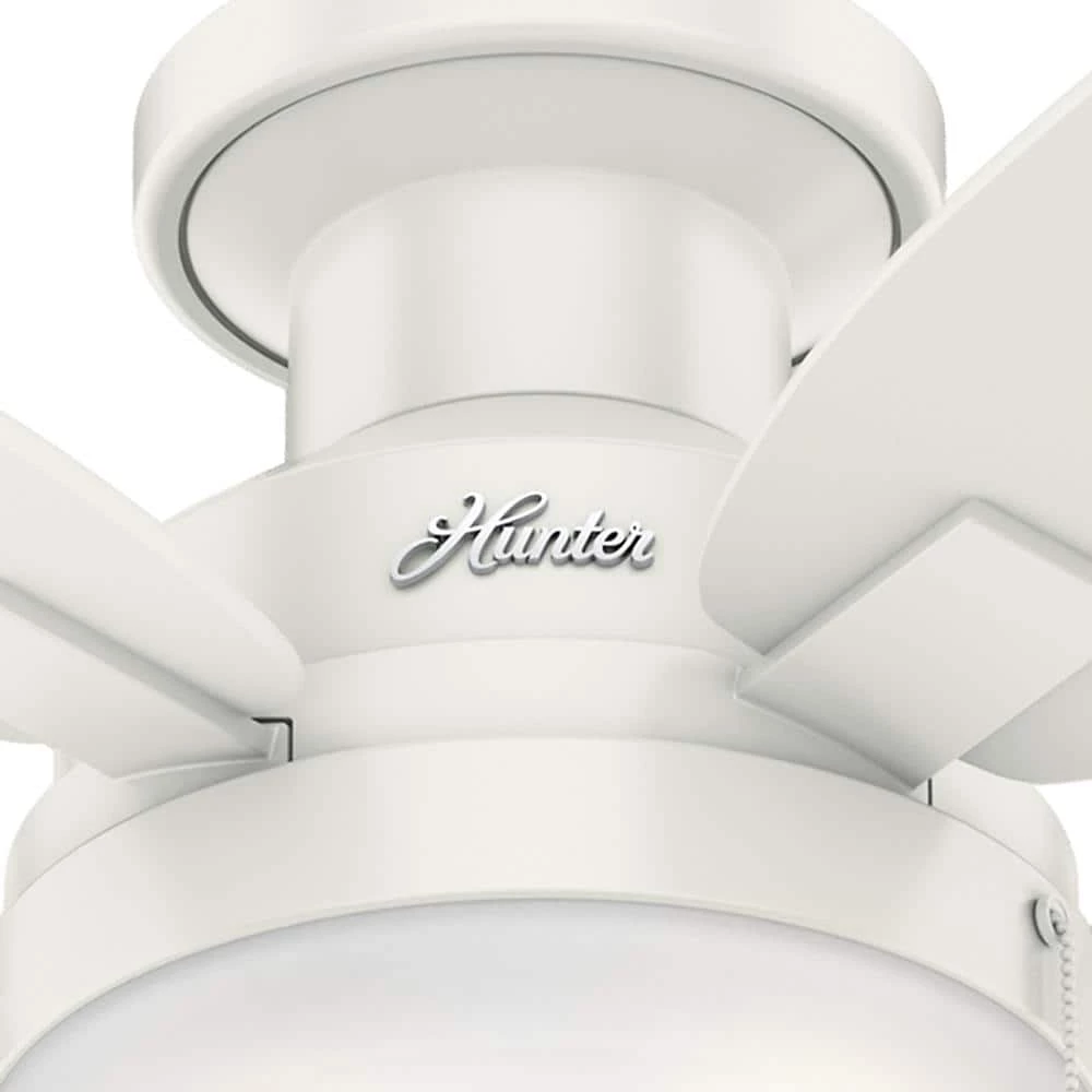Hunter Duncan 52 in. LED Indoor Fresh White Flush Mount Ceiling Fan with Light 9 Hunter Duncan 52 in. LED Indoor Fresh White Flush Mount Ceiling Fan with Light - Image 9