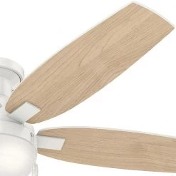 Hunter Duncan 52 in. LED Indoor Fresh White Flush Mount Ceiling Fan with Light 18 Hunter Duncan 52 in. LED Indoor Fresh White Flush Mount Ceiling Fan with Light -Fans Shop fresh white hunter ceiling fans with lights 59186 66 1000
