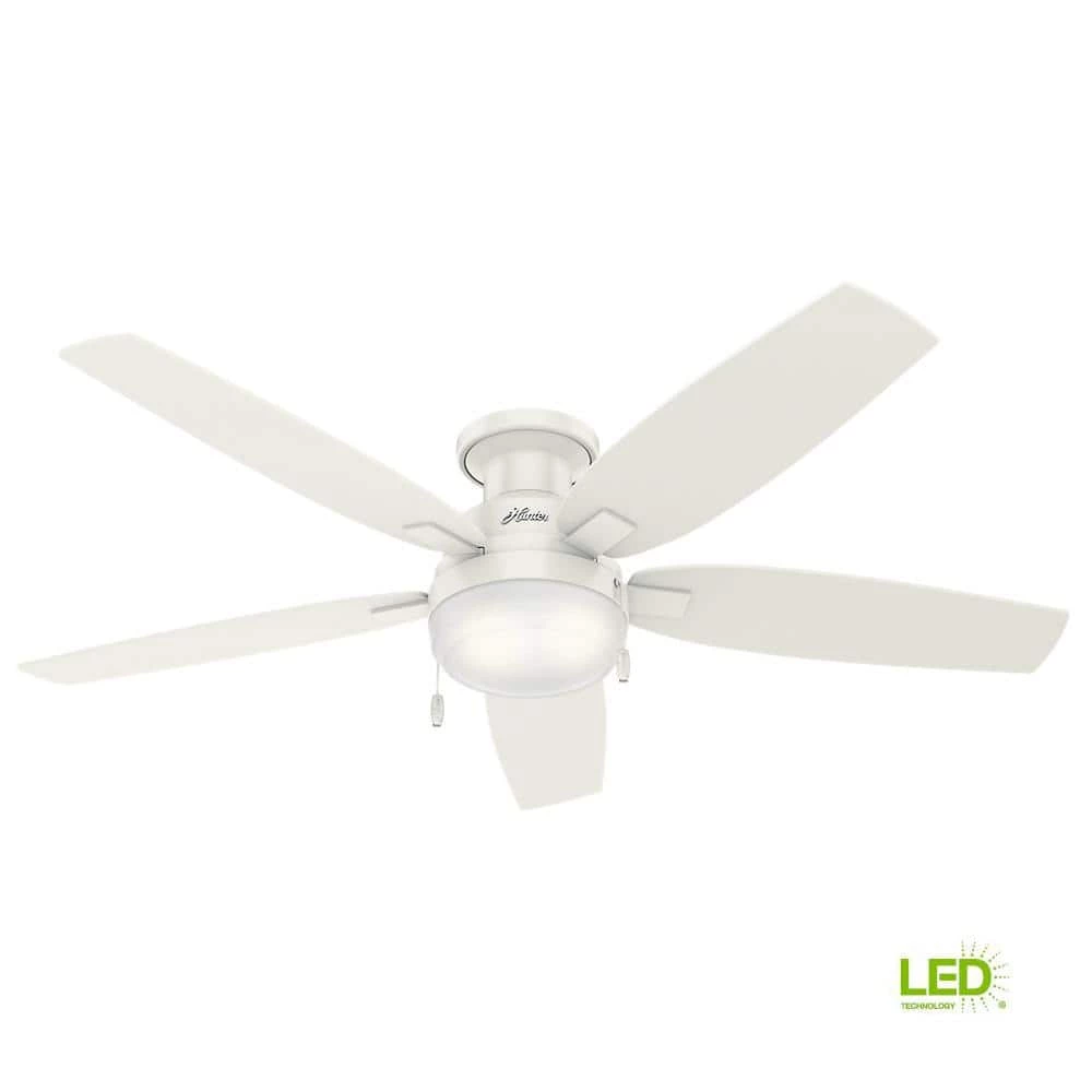 Hunter Duncan 52 in. LED Indoor Fresh White Flush Mount Ceiling Fan with Light 13 Hunter Duncan 52 in. LED Indoor Fresh White Flush Mount Ceiling Fan with Light - Image 13