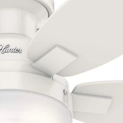 Hunter Duncan 52 in. LED Indoor Fresh White Flush Mount Ceiling Fan with Light 19 Hunter Duncan 52 in. LED Indoor Fresh White Flush Mount Ceiling Fan with Light -Fans Shop fresh white hunter ceiling fans with lights 59186 77 1000