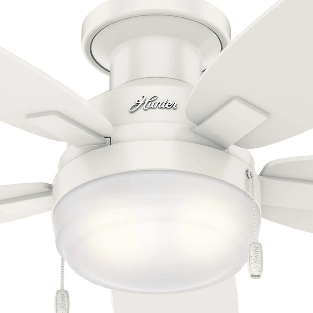Hunter Duncan 52 in. LED Indoor Fresh White Flush Mount Ceiling Fan with Light 8 Hunter Duncan 52 in. LED Indoor Fresh White Flush Mount Ceiling Fan with Light - Image 8