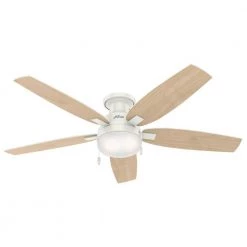 Hunter Duncan 52 in. LED Indoor Fresh White Flush Mount Ceiling Fan with Light 24 Hunter Duncan 52 in. LED Indoor Fresh White Flush Mount Ceiling Fan with Light -Fans Shop fresh white hunter ceiling fans with lights 59186 fa 1000