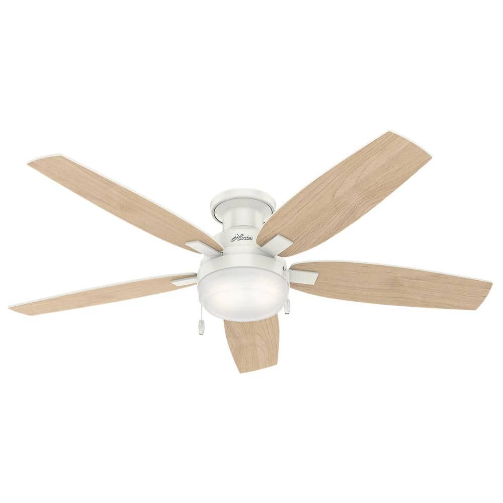 Hunter Duncan 52 in. LED Indoor Fresh White Flush Mount Ceiling Fan with Light 12 Hunter Duncan 52 in. LED Indoor Fresh White Flush Mount Ceiling Fan with Light - Image 12