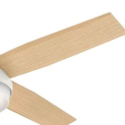Hunter Dempsey 52 in. Low Profile LED Indoor Fresh White Ceiling Fan with Universal Remote -Fans Shop fresh white hunter ceiling fans with lights 59242 66 1000