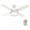 Hunter Dempsey 44 in. LED Indoor Fresh White Ceiling Fan with Universal Remote