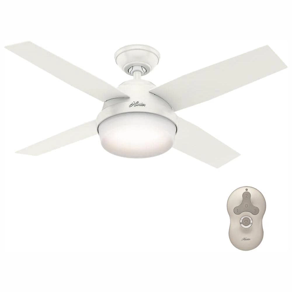 Hunter Dempsey 44 in. LED Indoor Fresh White Ceiling Fan with Universal Remote 1 Hunter Dempsey 44 in. LED Indoor Fresh White Ceiling Fan with Universal Remote