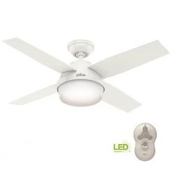 Hunter Dempsey 44 in. LED Indoor Fresh White Ceiling Fan with Universal Remote 27 Hunter Dempsey 44 in. LED Indoor Fresh White Ceiling Fan with Universal Remote -Fans Shop fresh white hunter ceiling fans with lights 59246 d4 1000