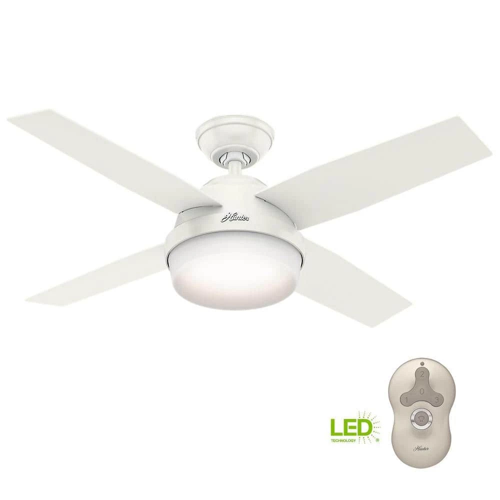 Hunter Dempsey 44 in. LED Indoor Fresh White Ceiling Fan with Universal Remote 14 Hunter Dempsey 44 in. LED Indoor Fresh White Ceiling Fan with Universal Remote - Image 14