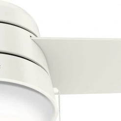 Hunter Aker 36 in. LED Indoor Fresh White Ceiling Fan with Light -Fans Shop fresh white hunter ceiling fans with lights 59301 77 1000