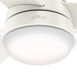 Hunter Aker 36 in. LED Indoor Fresh White Ceiling Fan with Light -Fans Shop fresh white hunter ceiling fans with lights 59301 a0 1000