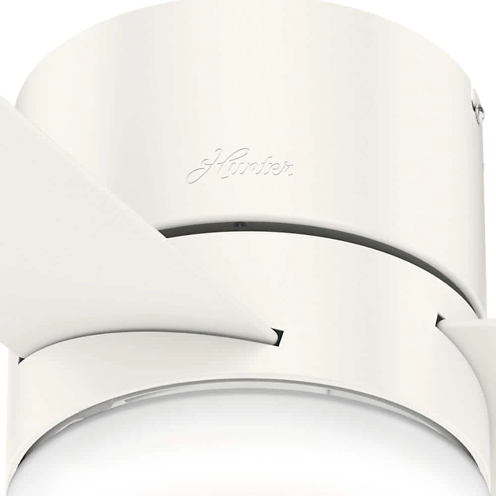 Hunter Minimus 44 in. Low Profile Integrated LED Indoor Fresh White Ceiling Fan with Light Kit and Remote 10 Hunter Minimus 44 in. Low Profile Integrated LED Indoor Fresh White Ceiling Fan with Light Kit and Remote - Image 10