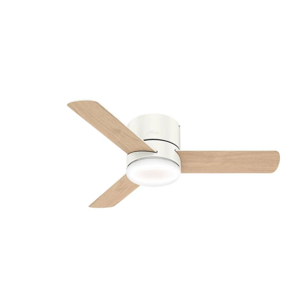 Hunter Minimus 44 in. Low Profile Integrated LED Indoor Fresh White Ceiling Fan with Light Kit and Remote 5 Hunter Minimus 44 in. Low Profile Integrated LED Indoor Fresh White Ceiling Fan with Light Kit and Remote - Image 5