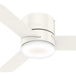 Hunter Minimus 44 in. Low Profile Integrated LED Indoor Fresh White Ceiling Fan with Light Kit and Remote 19 Hunter Minimus 44 in. Low Profile Integrated LED Indoor Fresh White Ceiling Fan with Light Kit and Remote -Fans Shop fresh white hunter ceiling fans with lights 59452 fa 1000