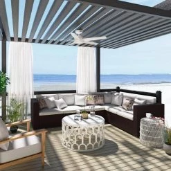 Hunter Tidal Ridge 52 in. Outdoor Fresh White Ceiling Fan with Wall Switch -Fans Shop fresh white hunter ceiling fans without lights 51424 1f 1000