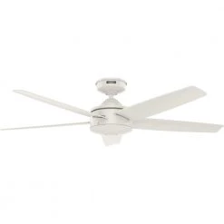 Hunter Tidal Ridge 52 in. Outdoor Fresh White Ceiling Fan with Wall Switch