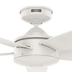 Hunter Tidal Ridge 52 in. Outdoor Fresh White Ceiling Fan with Wall Switch -Fans Shop fresh white hunter ceiling fans without lights 51424 fa 1000
