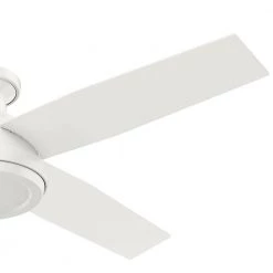Hunter Dempsey 52 in. Low Profile No Light Indoor Fresh White Ceiling Fan with Remote -Fans Shop fresh white hunter ceiling fans without lights 59248 66 1000