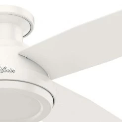 Hunter Dempsey 52 in. Low Profile No Light Indoor Fresh White Ceiling Fan with Remote -Fans Shop fresh white hunter ceiling fans without lights 59248 c3 1000