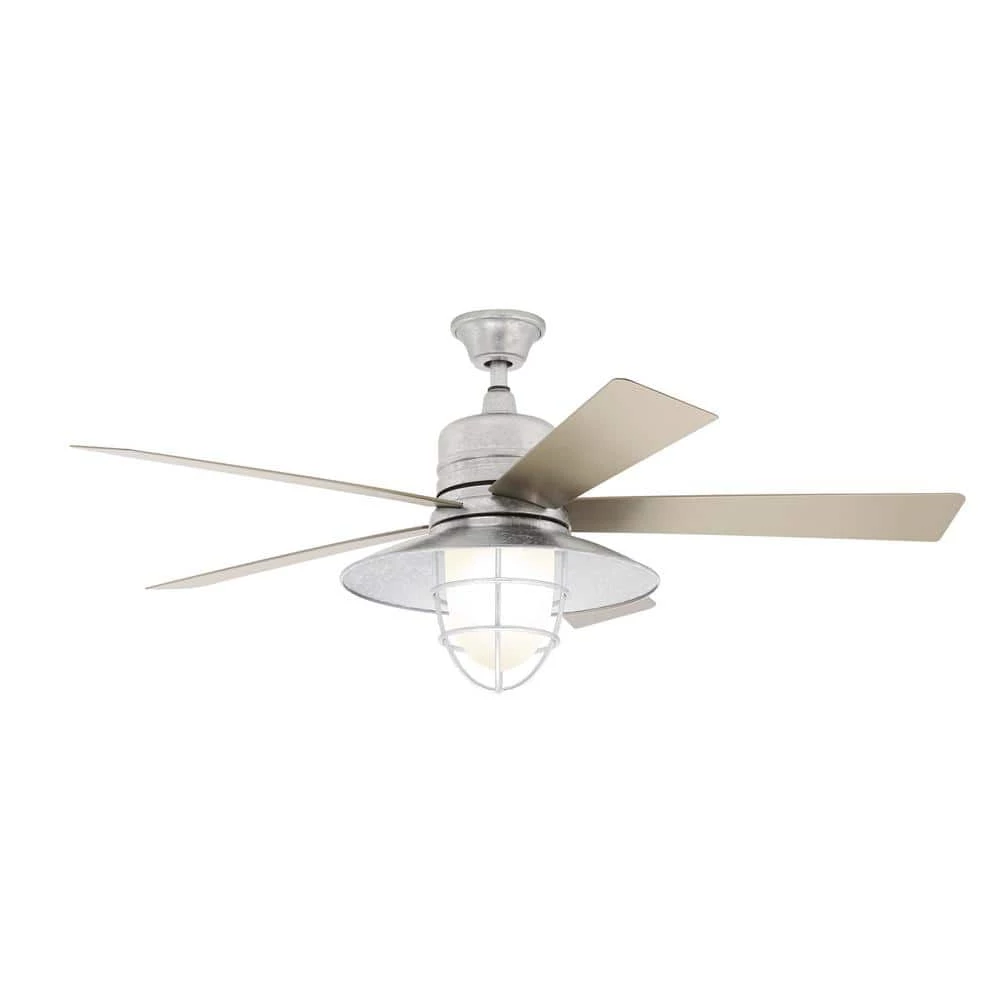 Home Decorators Collection Grayton 54 in. LED Indoor/Outdoor Galvanized Ceiling Fan with Light Kit and Remote Control 1 Home Decorators Collection Grayton 54 in. LED Indoor/Outdoor Galvanized Ceiling Fan with Light Kit and Remote Control