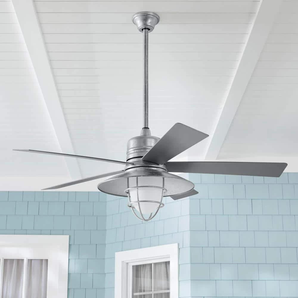 Home Decorators Collection Grayton 54 in. LED Indoor/Outdoor Galvanized Ceiling Fan with Light Kit and Remote Control 2 Home Decorators Collection Grayton 54 in. LED Indoor/Outdoor Galvanized Ceiling Fan with Light Kit and Remote Control - Image 2