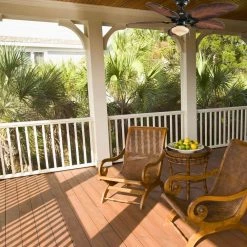 Hampton Bay Nassau 52 in. Indoor/Outdoor LED Gilded Iron Wet Rated Ceiling Fan with Light Kit and 5 Weather Resistant Blades -Fans Shop gilded iron hampton bay ceiling fans with lights 58020 40 1000