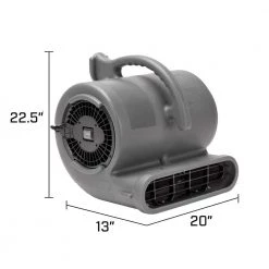 B-Air 1/2 HP Air Mover for Janitorial Water Damage Restoration Stackable Carpet Dryer Floor Blower Fan in Grey -Fans Shop gray b air blower fans ba vp 50 gy 66 1000