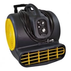 Comfort Zone 1 HP High-Velocity Air Mover Carpet Dryer Blower Fan with Timer -Fans Shop gray comfort zone blower fans czbc101t eu 76 1000