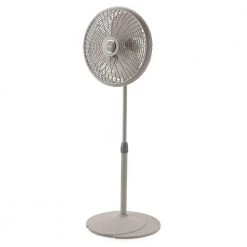 Lasko Performance Adjustable-Height 16 in. 3 Speed Grey Oscillating Pedestal Fan
