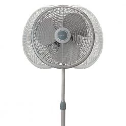 Lasko Performance Adjustable-Height 16 in. 3 Speed Grey Oscillating Pedestal Fan -Fans Shop gray lasko pedestal fans 2526 fa 1000
