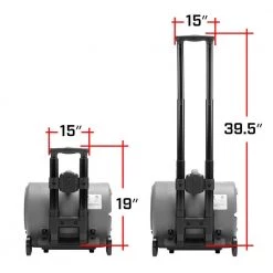 B-Air 1/2 HP Air Mover for Janitorial Water Damage Restoration Stackable Carpet Dryer Floor Blower Fan with Handle Grey -Fans Shop gray with handle b air blower fans ba vp 50 gy h 4f 1000