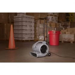 B-Air 1/2 HP Air Mover for Janitorial Water Damage Restoration Stackable Carpet Dryer Floor Blower Fan with Handle Grey -Fans Shop gray with handle b air blower fans ba vp 50 gy h 66 1000