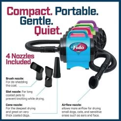 B-Air Cesar Millan Collection 2 HP Fido Max 1 Pet Grooming Dog Dryer, Lime Green -Fans Shop green b air blower fans ba fm 1 gn 4f 1000