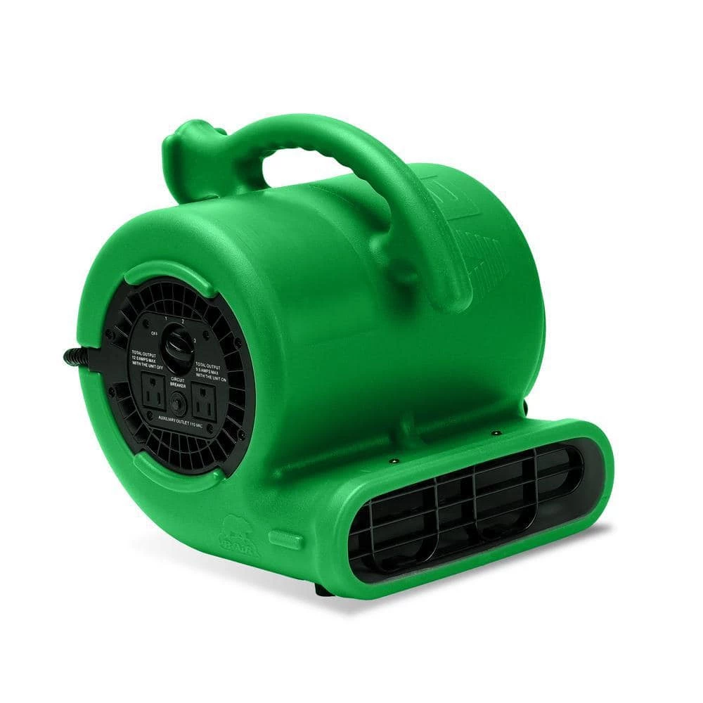 B-Air 1/4 HP Air Mover Blower Fan for Water Damage Restoration Carpet Dryer Floor Home and Plumbing Use in Green 1 B-Air 1/4 HP Air Mover Blower Fan for Water Damage Restoration Carpet Dryer Floor Home and Plumbing Use in Green