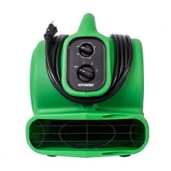 XPOWER 925 CFM 3-Speed Multi-Purpose Mini Mighty Air Mover Utility Blower Fan with Power Outlets and Timer in Green 13 XPOWER 925 CFM 3-Speed Multi-Purpose Mini Mighty Air Mover Utility Blower Fan with Power Outlets and Timer in Green -Fans Shop green xpower blower fans p 230at green 44 1000