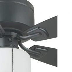 PRIVATE BRAND UNBRANDED Bellina 42 in. LED Indoor Matte Black Ceiling Fan with Light Kit -Fans Shop matte black ceiling fans with lights rh5h1 mb 1f 1000