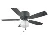 PRIVATE BRAND UNBRANDED Bellina 42 in. LED Indoor Matte Black Ceiling Fan with Light Kit