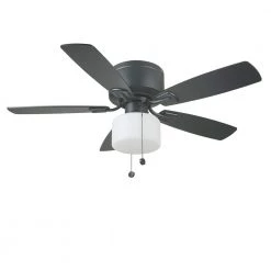 PRIVATE BRAND UNBRANDED Bellina 42 in. LED Indoor Matte Black Ceiling Fan with Light Kit
