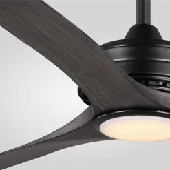 Home Decorators Collection Bayshire 60 in. LED Indoor/Outdoor Matte Black Ceiling Fan with Remote Control and White Color Changing Light Kit -Fans Shop matte black finish home decorators collection ceiling fans with lights 102l60mbkddw 40 1000