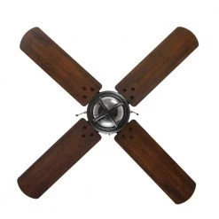 Hampton Bay Cedar Lake 44 in. Indoor/Outdoor LED Matte Black Damp Rated Ceiling Fan with Light Kit, Downrod and 4 Reversible Blades -Fans Shop matte black hampton bay ceiling fans with lights 52109 1d 1000
