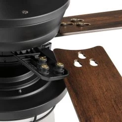 Hampton Bay Norwood 52 in. Indoor/Outdoor LED Matte Black Damp Rated Downrod Ceiling Fan with Light Kit and 5 Reversible Blades -Fans Shop matte black hampton bay ceiling fans with lights 52129 40 1000