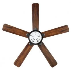 Hampton Bay Norwood 52 in. Indoor/Outdoor LED Matte Black Damp Rated Downrod Ceiling Fan with Light Kit and 5 Reversible Blades -Fans Shop matte black hampton bay ceiling fans with lights 52129 44 1000