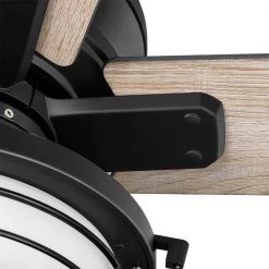 Hampton Bay Norwood 52 in. Indoor/Outdoor LED Matte Black Damp Rated Downrod Ceiling Fan with Light Kit and 5 Reversible Blades -Fans Shop matte black hampton bay ceiling fans with lights 52129 fa 1000