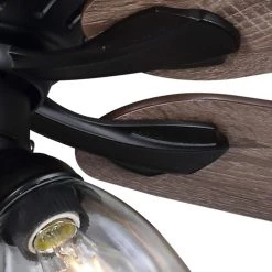 Hampton Bay Rockport 52 in. Indoor LED Matte Black Ceiling Fan with Light Kit, Downrod, and 5 Reversible Blades 22 Hampton Bay Rockport 52 in. Indoor LED Matte Black Ceiling Fan with Light Kit, Downrod, and 5 Reversible Blades -Fans Shop matte black hampton bay ceiling fans with lights 91854 1f 1000