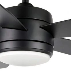 Hampton Bay Averly 52 in. Integrated LED Matte Black Ceiling Fan with Light and Remote Control with Color Changing Technology -Fans Shop matte black hampton bay ceiling fans with lights ak18b mbk 1d 1000