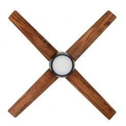 Hampton Bay Havenstone 52 in. Integrated LED Indoor Matte Black Ceiling Fan with Light and Remote Control -Fans Shop matte black hampton bay ceiling fans with lights yg763 mbk 40 1000